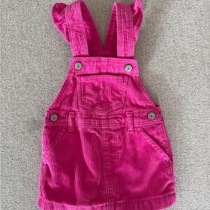 Pink Corduroy Baby Girl Overalls